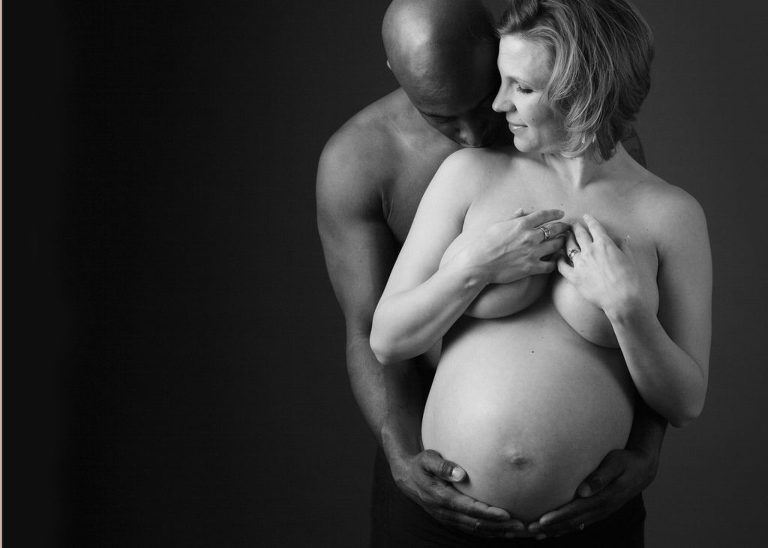 bi-racial maternity photos in maryland